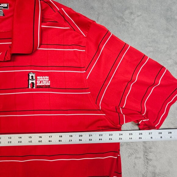 Ping Golf Polo Shirt Men's XL‎ Red Striped Torres Blancas Golf Club Spain - Picture 7 of 11